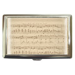 Vintage Beige Music Notes Cigarette Money Cases