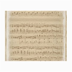 Vintage Beige Music Notes Small Glasses Cloth by Celenk