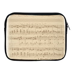 Vintage Beige Music Notes Apple Ipad 2/3/4 Zipper Cases by Celenk