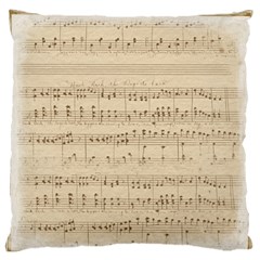 Vintage Beige Music Notes Standard Flano Cushion Case (one Side) by Celenk