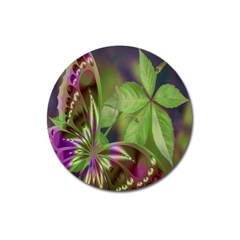 Arrangement Butterfly Aesthetics Magnet 3  (round) by Celenk