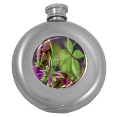 Arrangement Butterfly Aesthetics Round Hip Flask (5 Oz) by Celenk