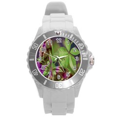 Arrangement Butterfly Aesthetics Round Plastic Sport Watch (l)