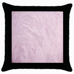 Marble Background Texture Pink Throw Pillow Case (black) by Celenk