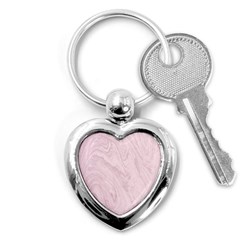 Marble Background Texture Pink Key Chains (heart)  by Celenk