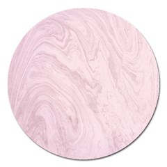 Marble Background Texture Pink Magnet 5  (round) by Celenk