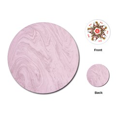 Marble Background Texture Pink Playing Cards (round)  by Celenk