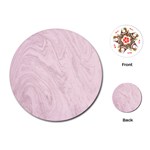 Marble Background Texture Pink Playing Cards (Round)  Front