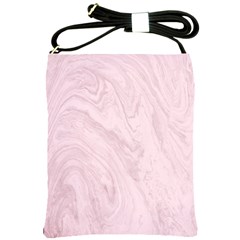 Marble Background Texture Pink Shoulder Sling Bags by Celenk