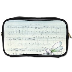 Vintage Blue Music Notes Toiletries Bags by Celenk