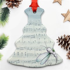 Vintage Blue Music Notes Ornament (christmas Tree)  by Celenk