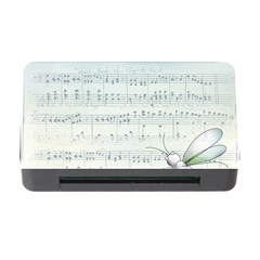 Vintage Blue Music Notes Memory Card Reader With Cf