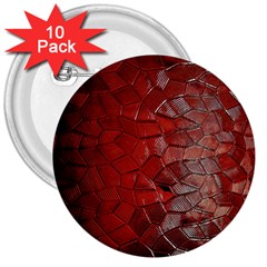 Pattern Backgrounds Abstract Red 3  Buttons (10 Pack)  by Celenk