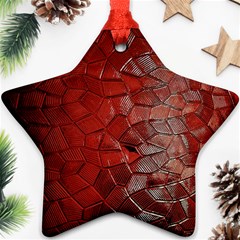 Pattern Backgrounds Abstract Red Star Ornament (two Sides) by Celenk