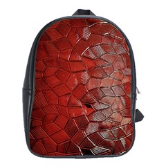 Pattern Backgrounds Abstract Red School Bag (xl) by Celenk