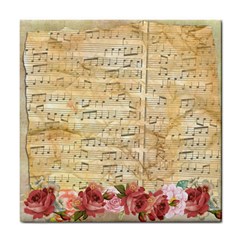 Background Old Parchment Musical Tile Coasters by Celenk