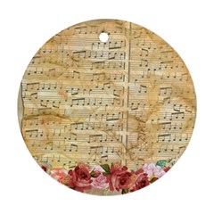 Background Old Parchment Musical Ornament (round) by Celenk