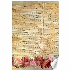 Background Old Parchment Musical Canvas 20  X 30   by Celenk