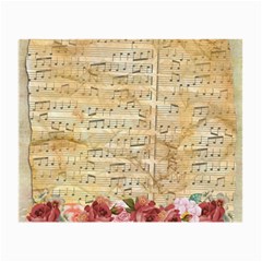 Background Old Parchment Musical Small Glasses Cloth (2-side) by Celenk