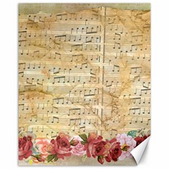 Background Old Parchment Musical Canvas 11  X 14   by Celenk