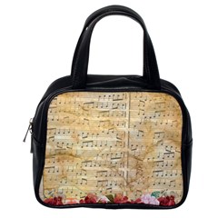 Background Old Parchment Musical Classic Handbags (one Side) by Celenk