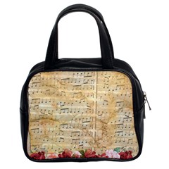 Background Old Parchment Musical Classic Handbags (2 Sides) by Celenk