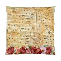 Background Old Parchment Musical Standard Cushion Case (one Side) by Celenk