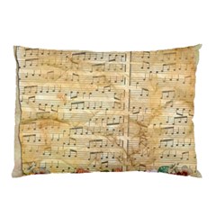 Background Old Parchment Musical Pillow Case by Celenk