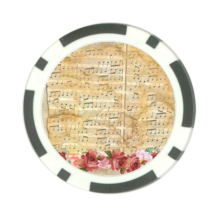 Background Old Parchment Musical Poker Chip Card Guard (10 pack)