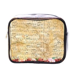 Background Old Parchment Musical Mini Toiletries Bags by Celenk