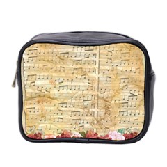 Background Old Parchment Musical Mini Toiletries Bag 2-side by Celenk