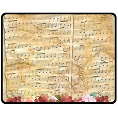 Background Old Parchment Musical Fleece Blanket (medium)  by Celenk