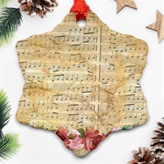 Background Old Parchment Musical Ornament (snowflake) by Celenk