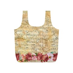 Background Old Parchment Musical Full Print Recycle Bags (s)  by Celenk