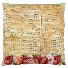 Background Old Parchment Musical Standard Flano Cushion Case (two Sides) by Celenk