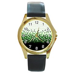 Tech Camouflage 2 Round Gold Metal Watch by jumpercat