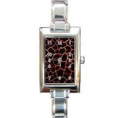 Magma Rectangle Italian Charm Watch by jumpercat