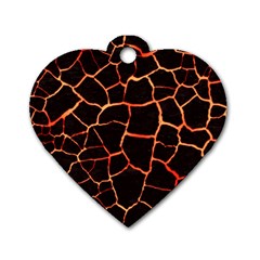 Magma Dog Tag Heart (two Sides) by jumpercat