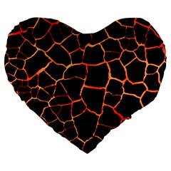 Magma Large 19  Premium Heart Shape Cushions by jumpercat