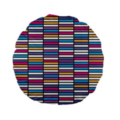 Color Grid 01 Standard 15  Premium Flano Round Cushions by jumpercat