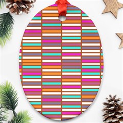 Color Grid 02 Ornament (oval) by jumpercat