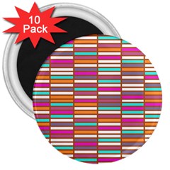 Color Grid 02 3  Magnets (10 Pack)  by jumpercat