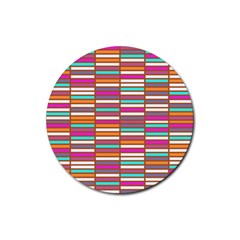 Color Grid 02 Rubber Coaster (round)  by jumpercat