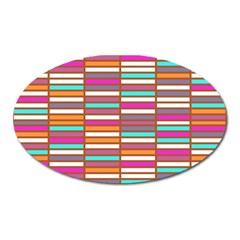 Color Grid 02 Oval Magnet