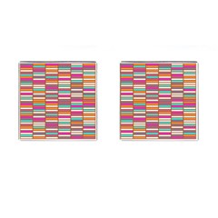 Color Grid 02 Cufflinks (square) by jumpercat