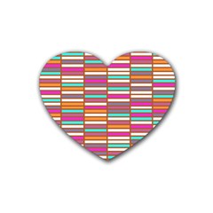 Color Grid 02 Heart Coaster (4 Pack)  by jumpercat