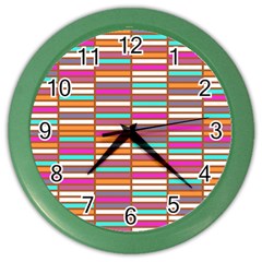 Color Grid 02 Color Wall Clocks by jumpercat