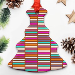 Color Grid 02 Christmas Tree Ornament (two Sides) by jumpercat