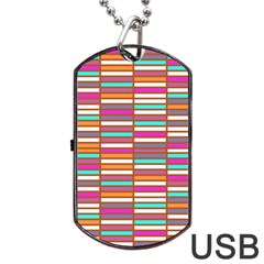 Color Grid 02 Dog Tag Usb Flash (two Sides) by jumpercat