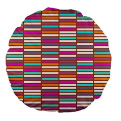 Color Grid 02 Large 18  Premium Flano Round Cushions by jumpercat